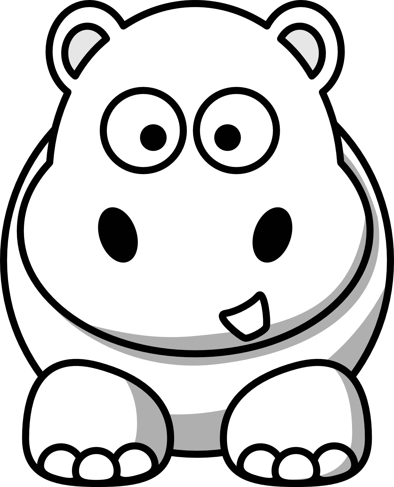 Hippopotamus clip art clipart library