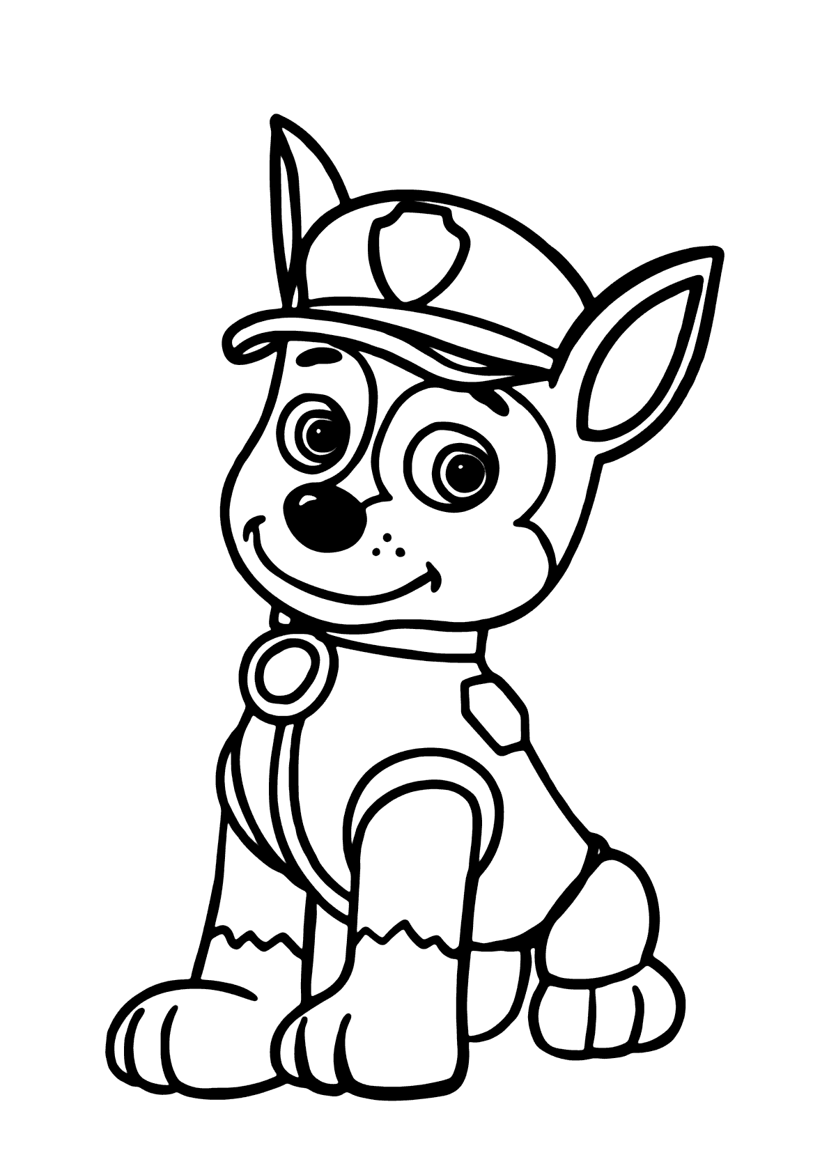 Desenho colorir chase patrulha canina