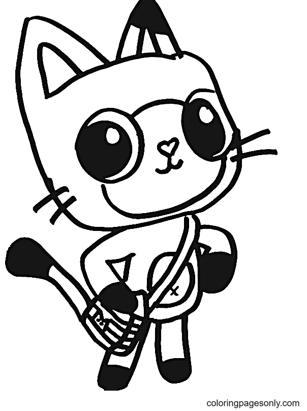 Pãgina para colorir da casa de bonecas pandy paws de gabby