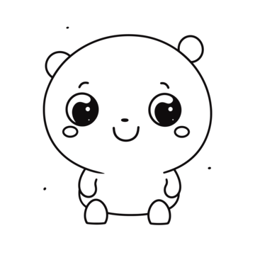 Coloring page of kawaii bear on the shelf bear drawing kawaii drawing ring drawing png transparent image and clipart for free download