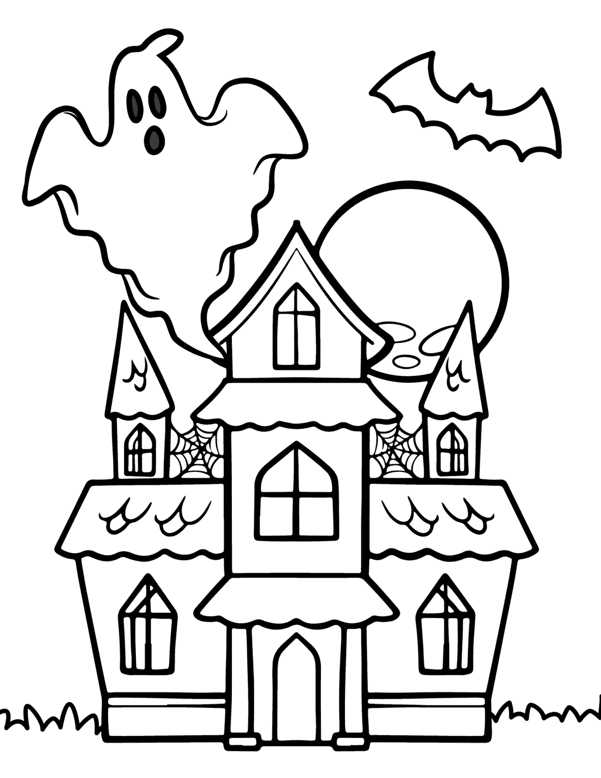 Free printable haunted house coloring pages in free halloween coloring pages halloween coloring sheets halloween coloring book