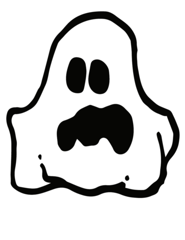 Spooky halloween ghost coloring page free printable coloring pages