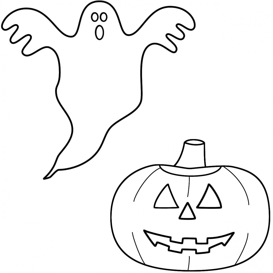 Free printable ghost coloring pages for kids