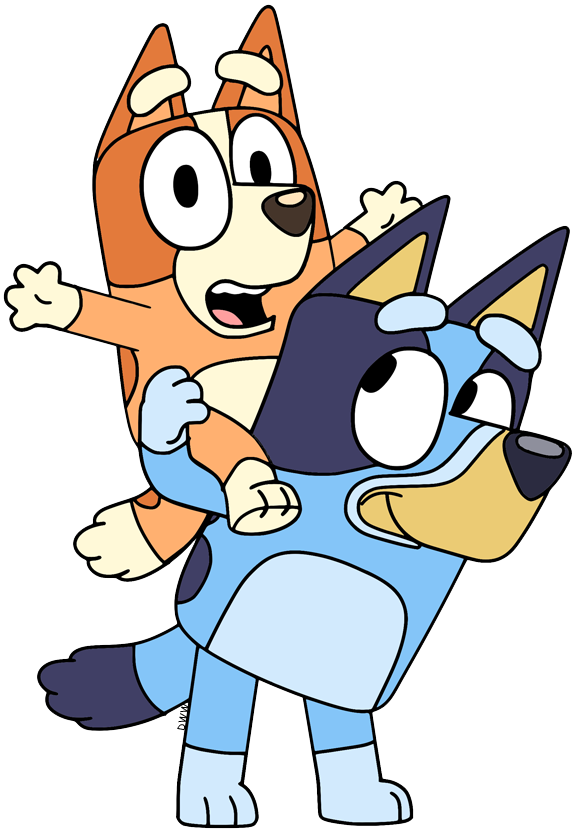 Bluey and bingo casper cartoon cartoon embroidery cartoon painting