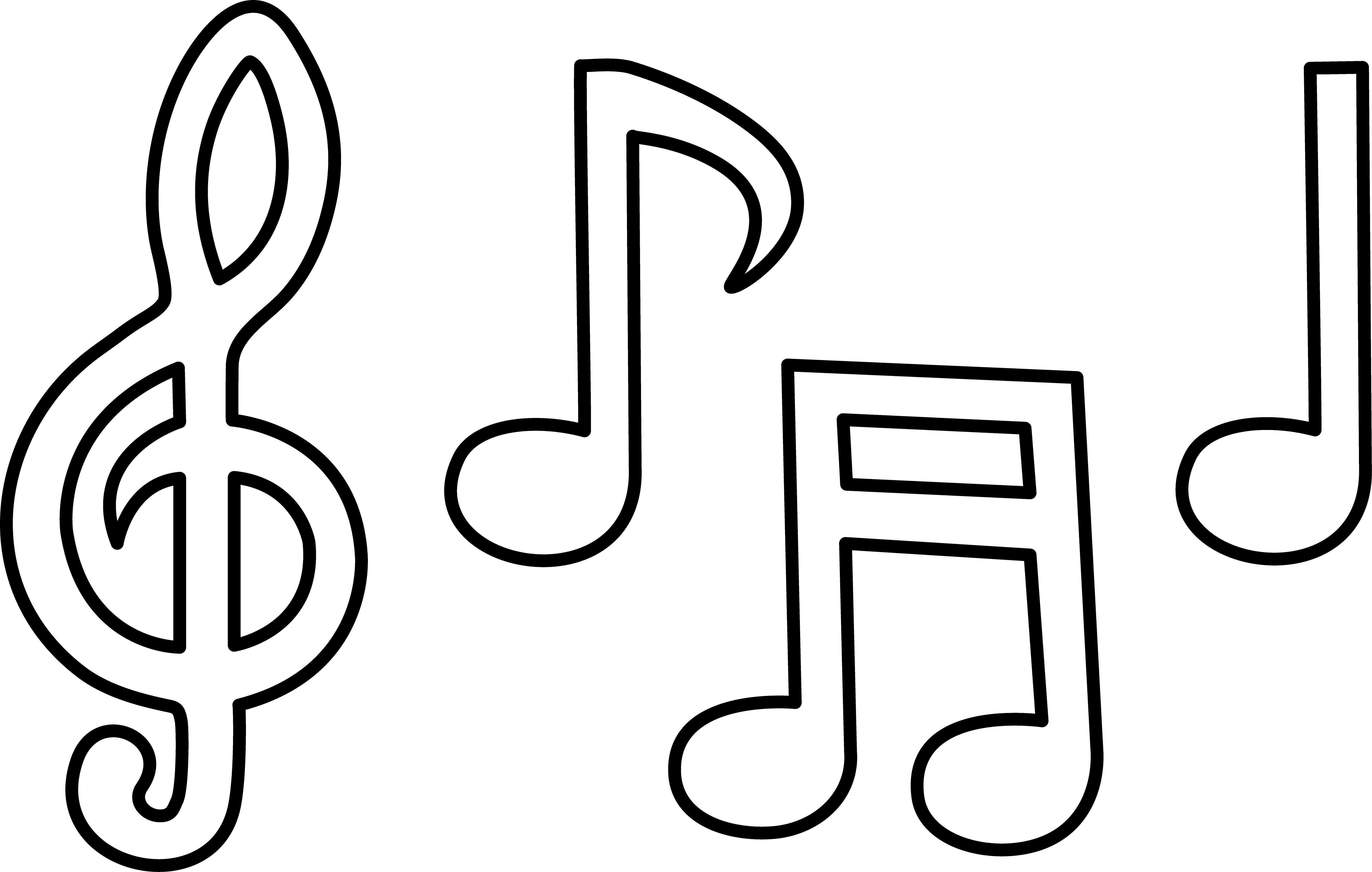 Notas musicales dibujos notas musicales para colorear notas musicales para imprimir