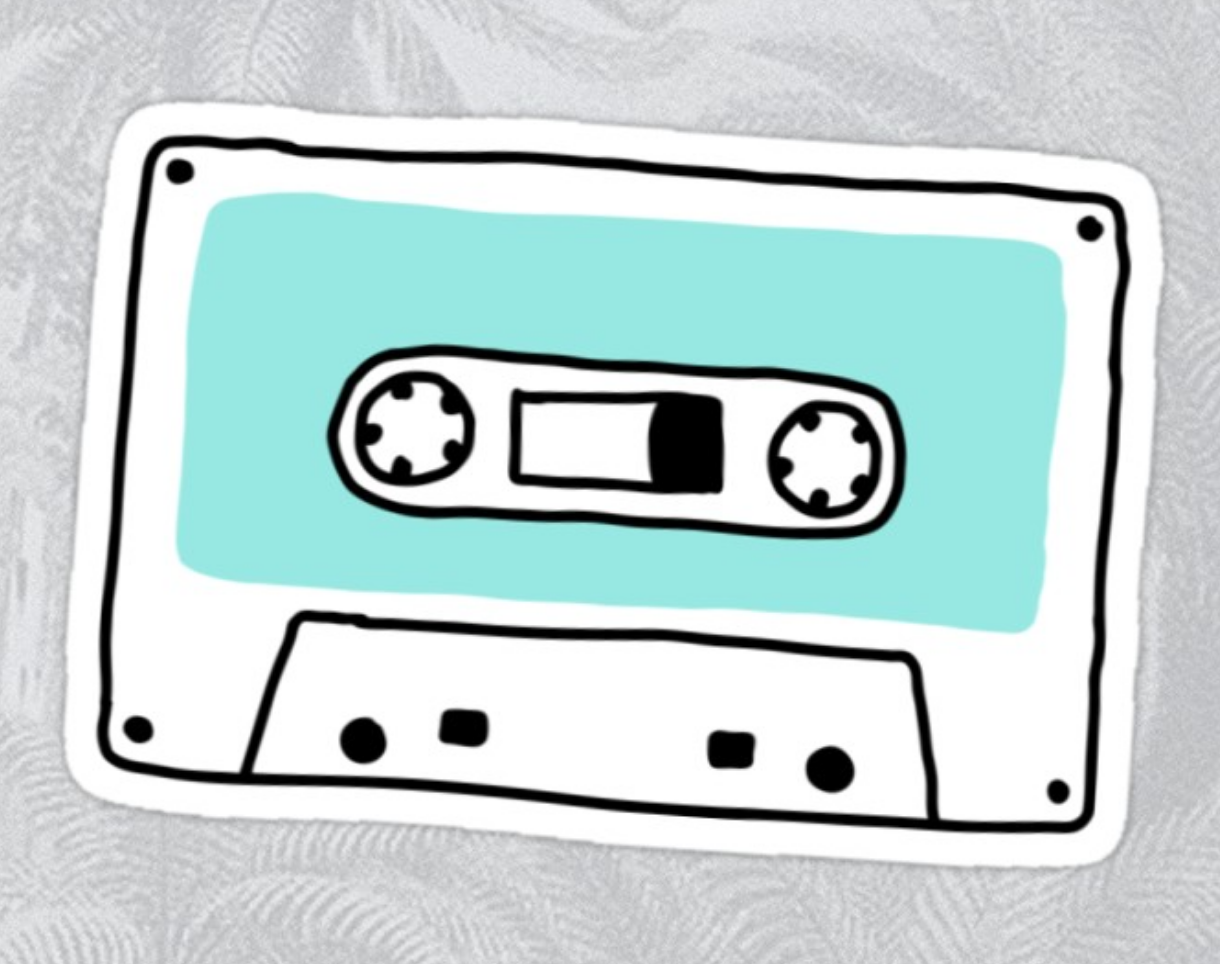 Retro tape cassette sticker for sale by mheadesign cassette tapes retro tape painting