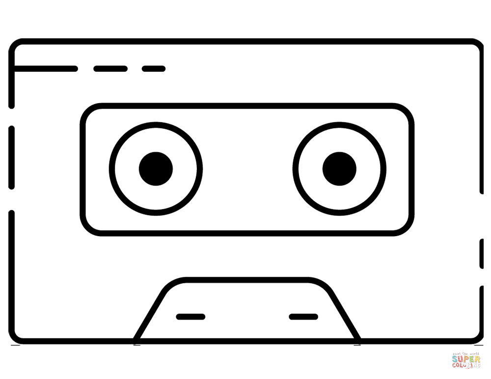 Pact cassette coloring page free printable coloring pages