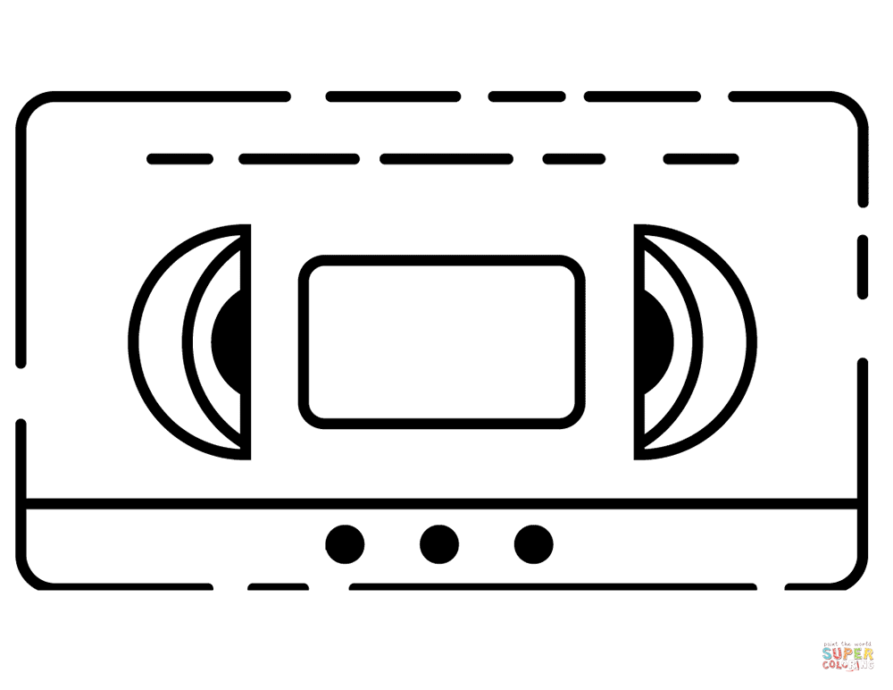 Vhs video cassette coloring page free printable coloring pages