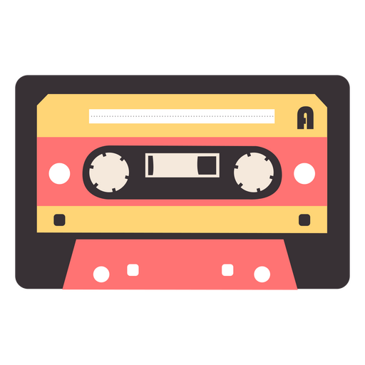 Orange cassette icon png svg design for t