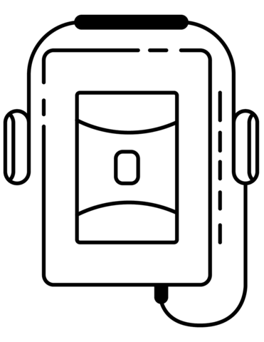 Portable cassette player coloring page free printable coloring pages