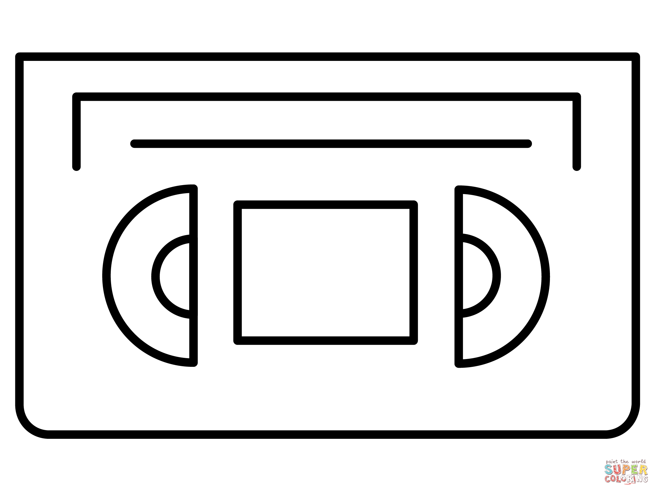 Videocassette emoji coloring page free printable coloring pages