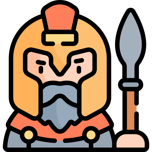Ares kawaii lineal color icon