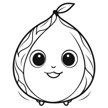 Cute illustration of a pear coloring page rat drawing ring drawing ear drawing png transparent image and clipart for free download