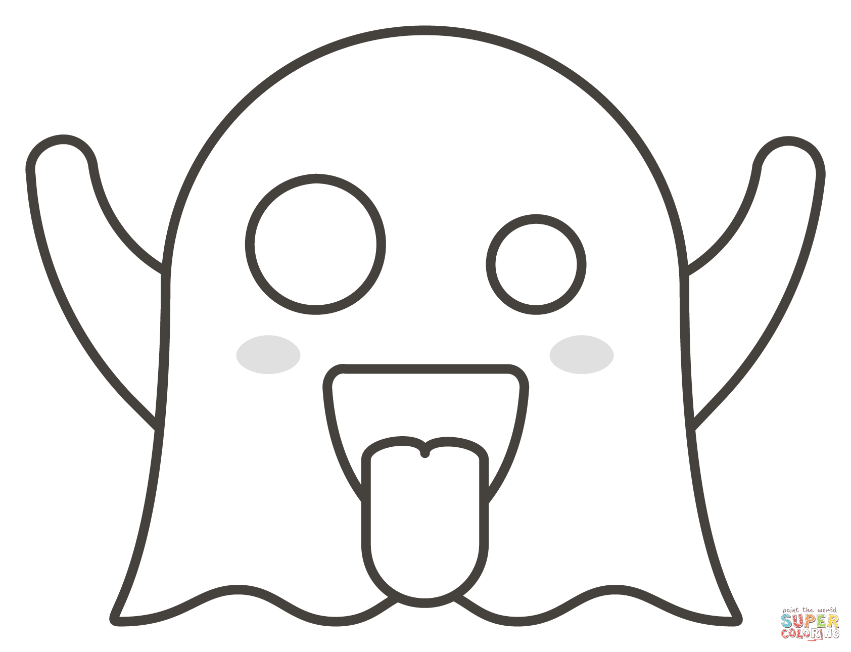 Ghost coloring page free printable coloring pages