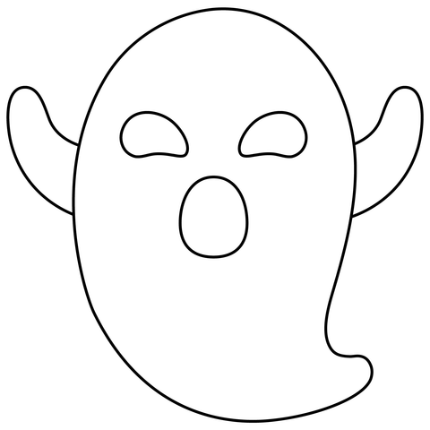 Ghost emoji coloring page free printable coloring pages