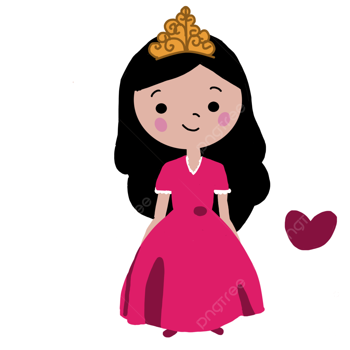 Pink princess castle clipart hd png children s day cartoon cute pink princess girl children s day cute pink png image for free download