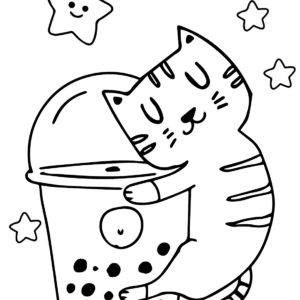 Boba tea coloring pages printable for free download