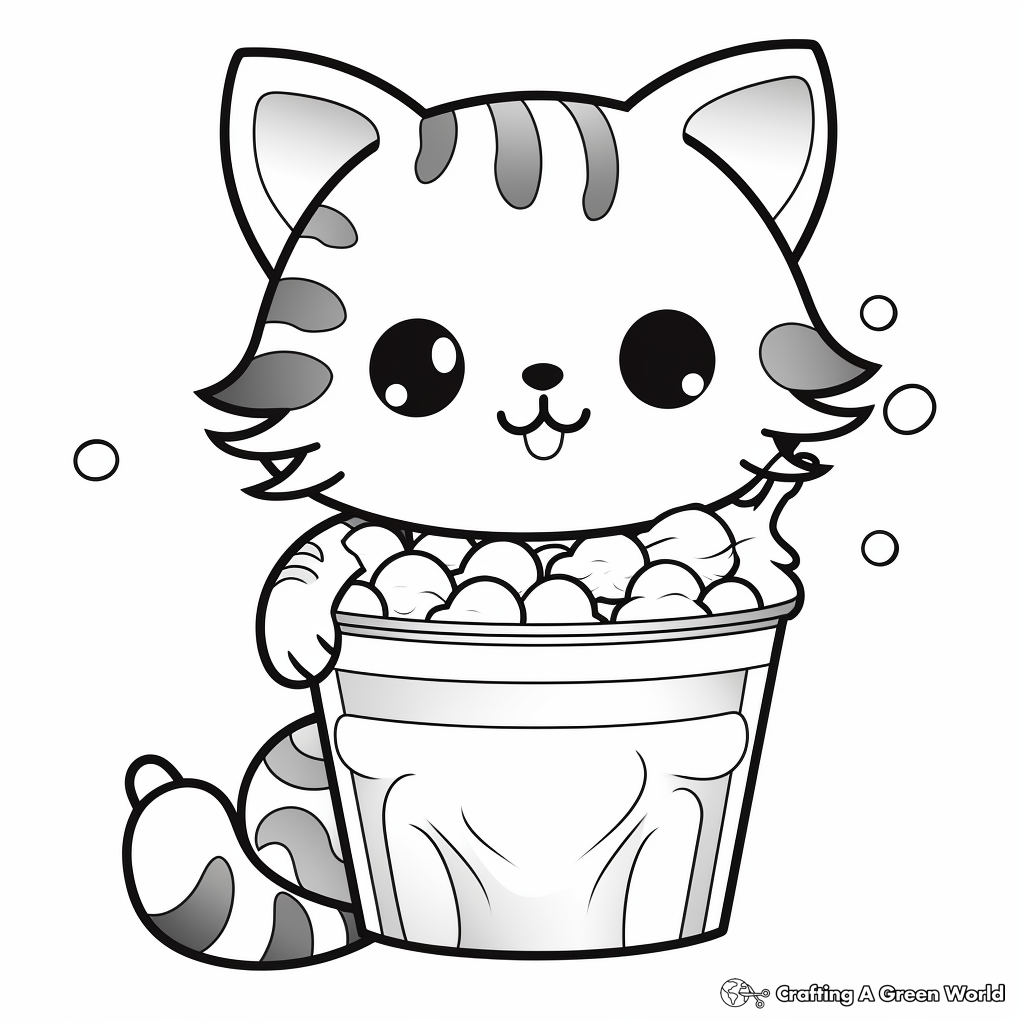 Cute bubble tea coloring pages