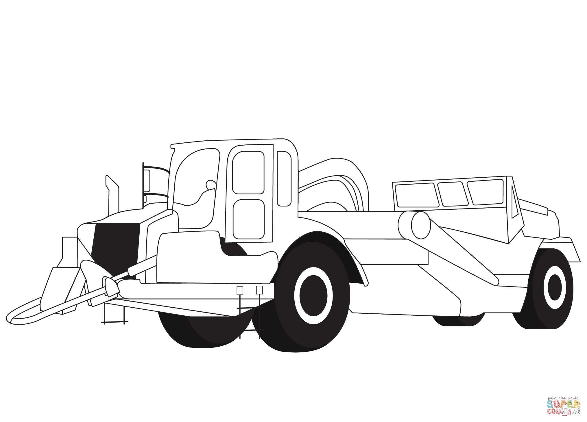 Scraper machine coloring page free printable coloring pages
