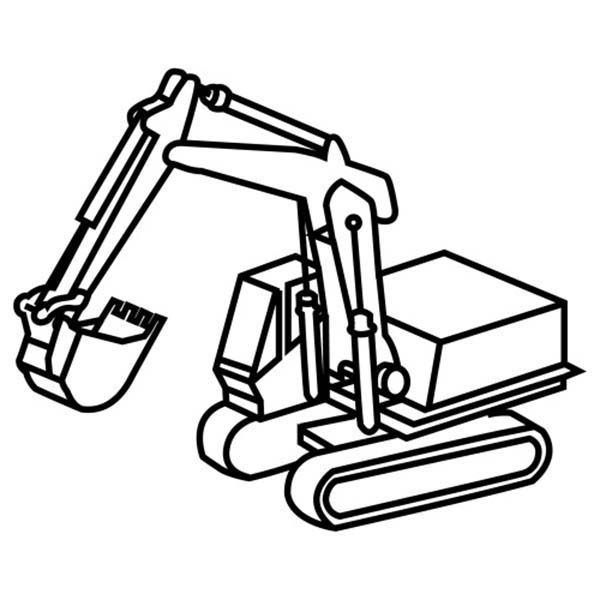 General grading excavator coloring pages