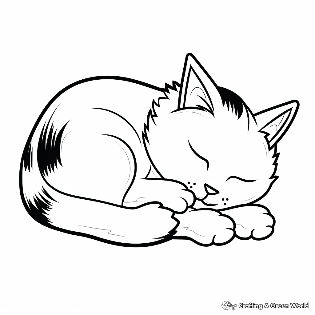 Calico cat coloring pages