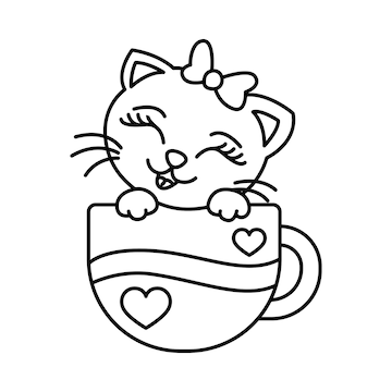 Premium vector funny cat cartoon vector illustration