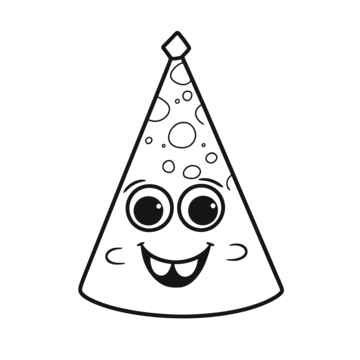 Birthday hats coloring page birthday hat hats hats face happy face outline sketch drawing vector wing drawing hat drawing birthday drawing png and vector with transparent background for free download