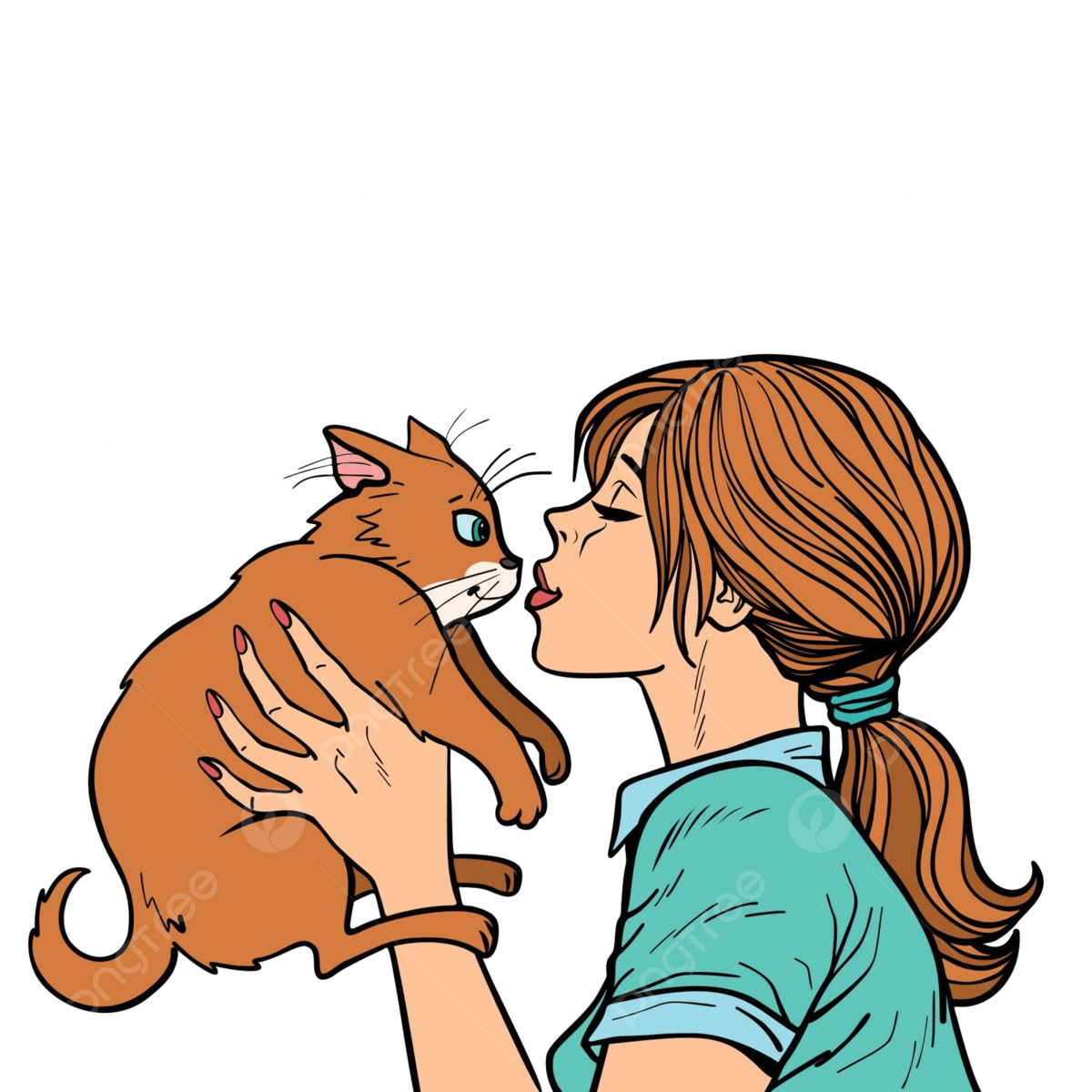 Kiss cat vector art png images free download on
