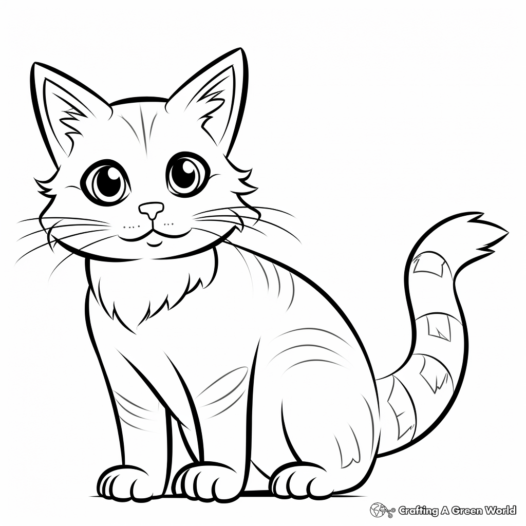 Tabby cat coloring pages