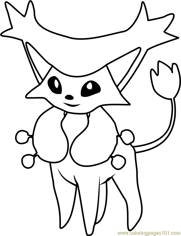 Delcatty pokemon coloring page for kids