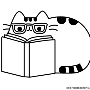 Pusheen coloring pages printable for free download
