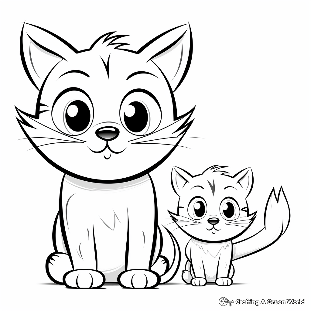Cat and mouse coloring pages