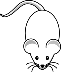 Mouse silhouette clip art white lab mouse clip art
