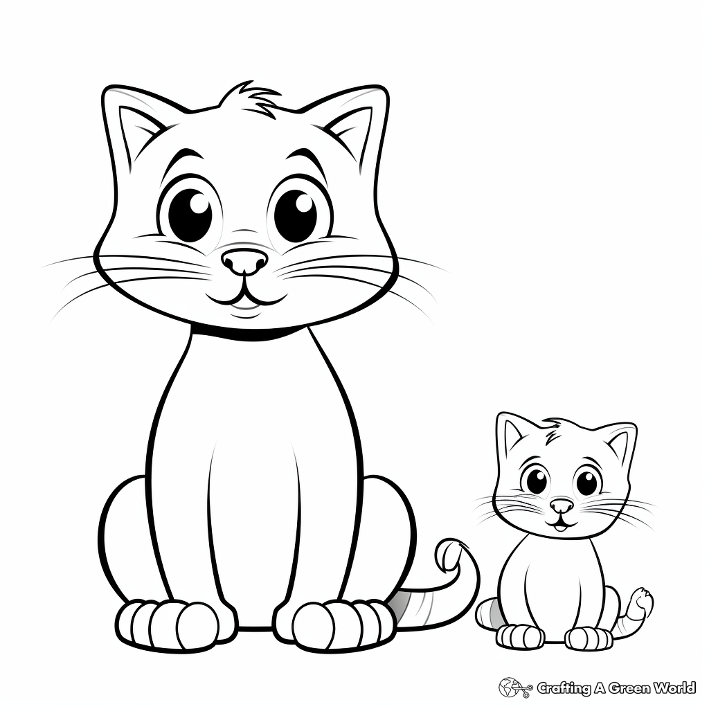 Cat and mouse coloring pages