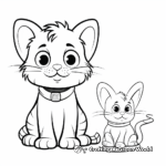 Cat rat coloring pages