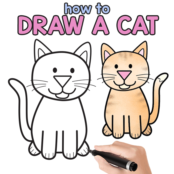 How to draw a cat