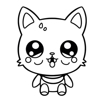 Kawaii cat png vector psd and clipart with transparent background for free download