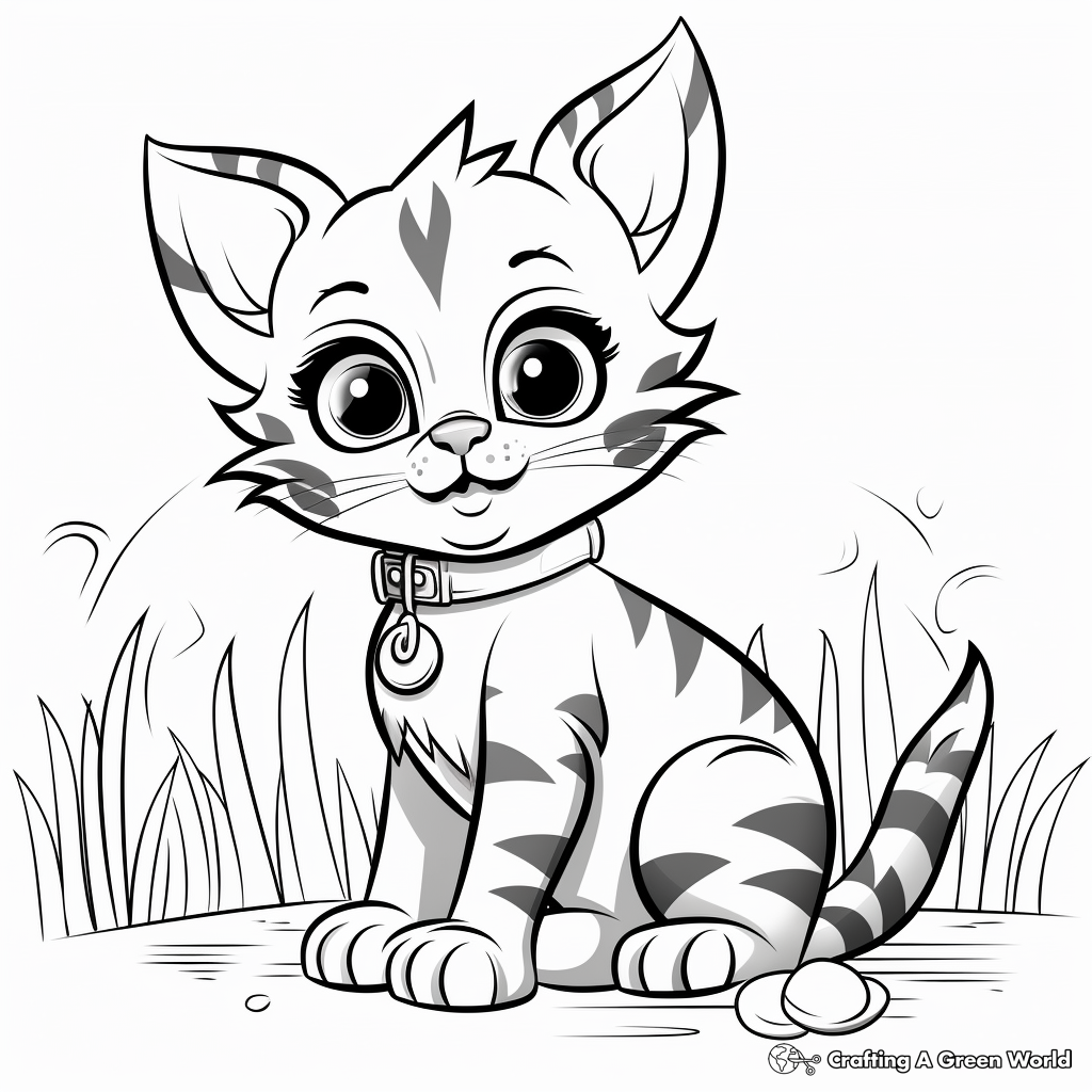 Bengal cat coloring pages