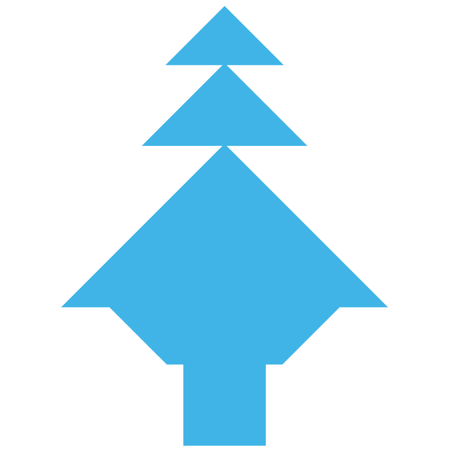 Tangram tree shape and solution free printable puzzle games