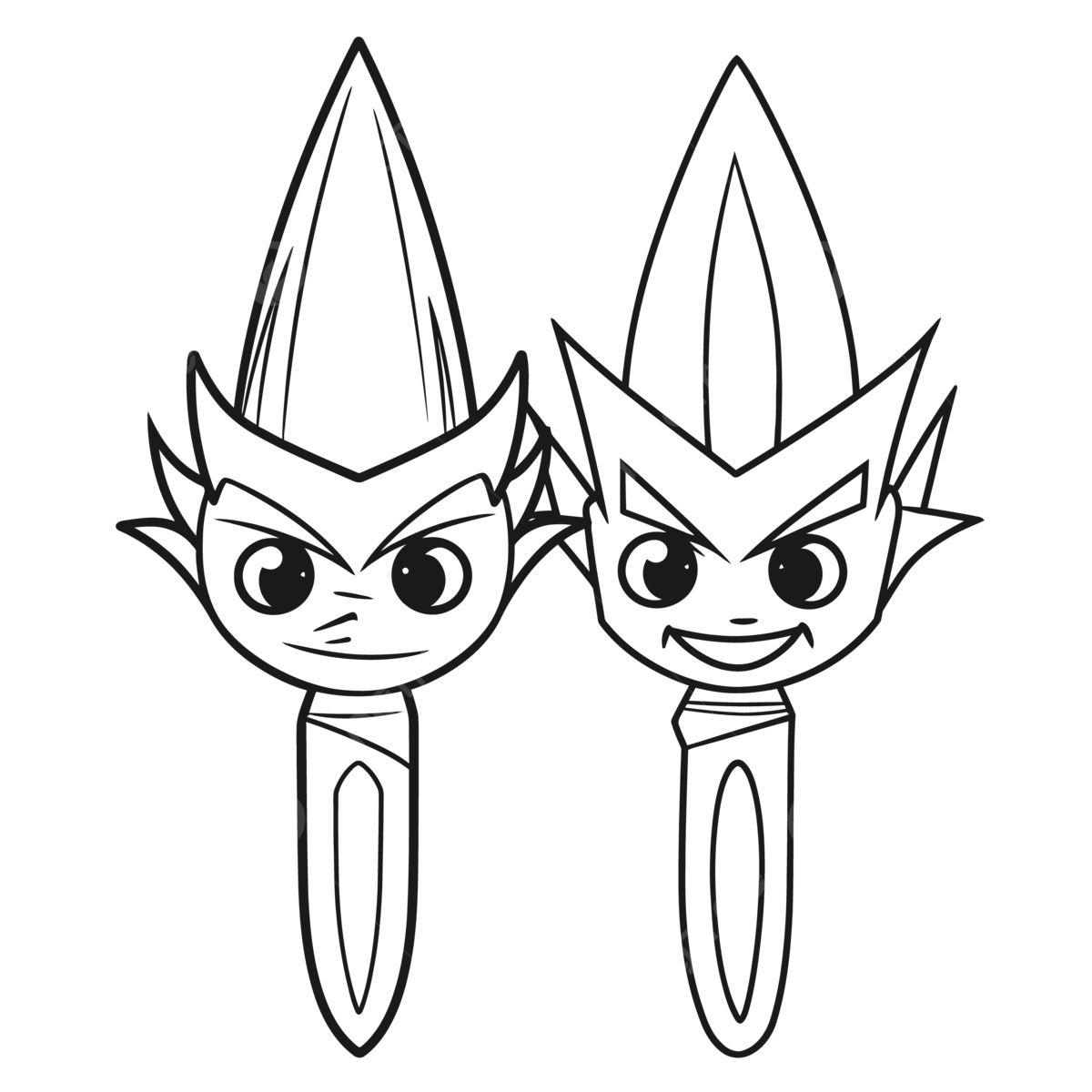 Anime swords coloring page outline sketch drawing vector daggers drawing daggers outline daggers sketch png and vector with transparent background for free download