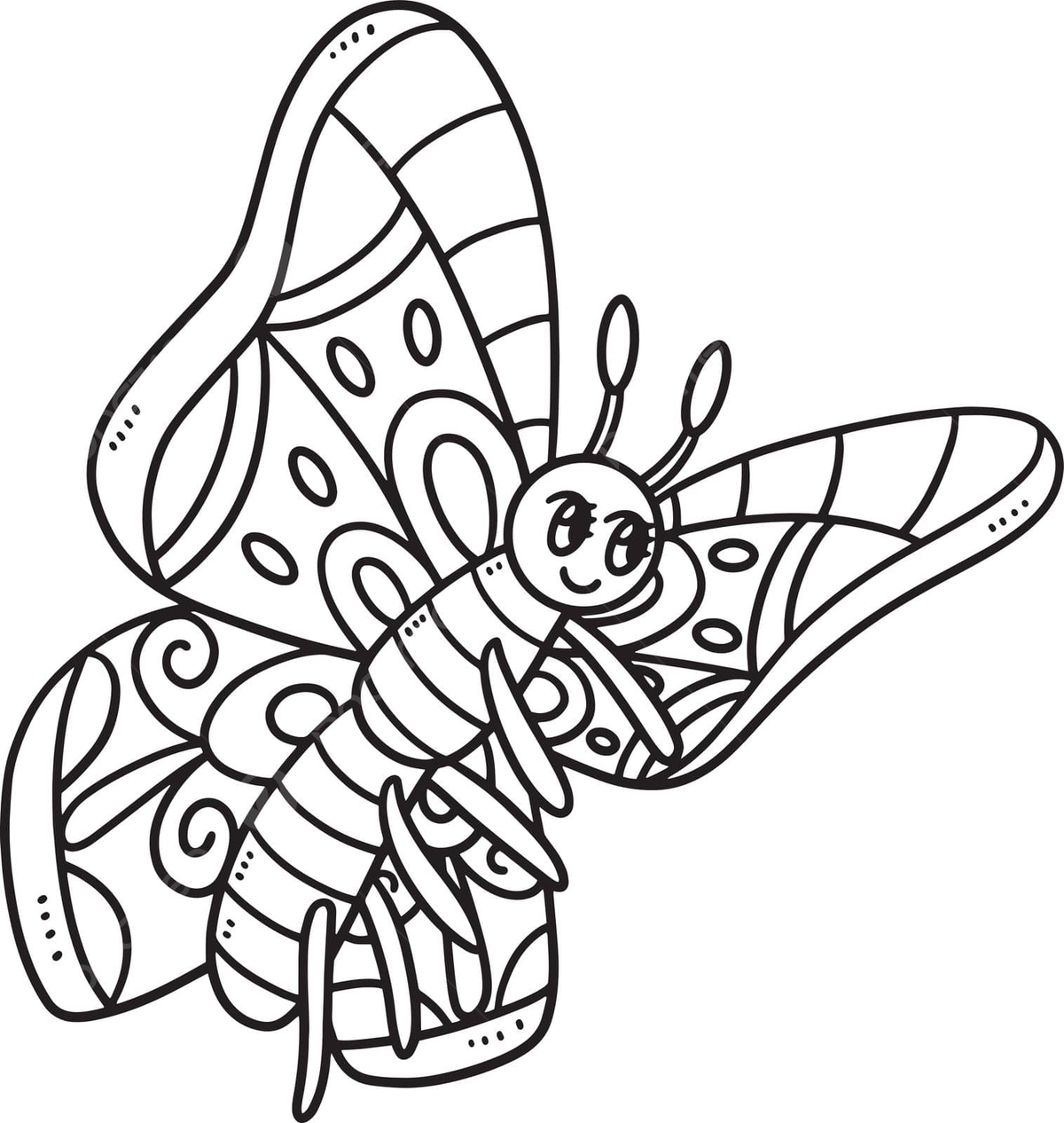 Colouring butterfly coloring page png transparent images free download vector files
