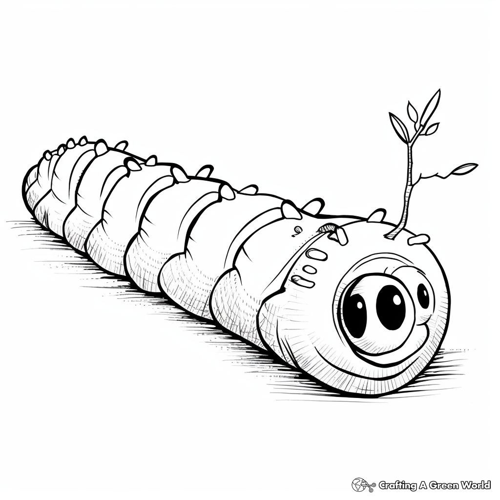 Monarch caterpillar coloring pages