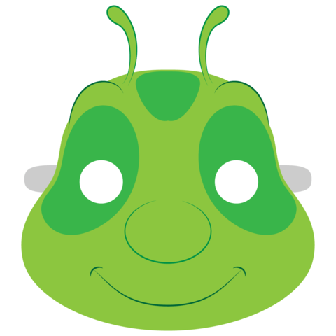 Caterpillar mask template free printable papercraft templates