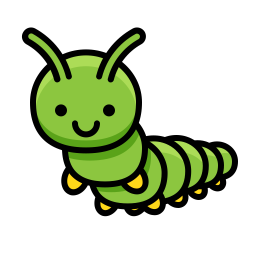 Caterpillar generic outline color icon