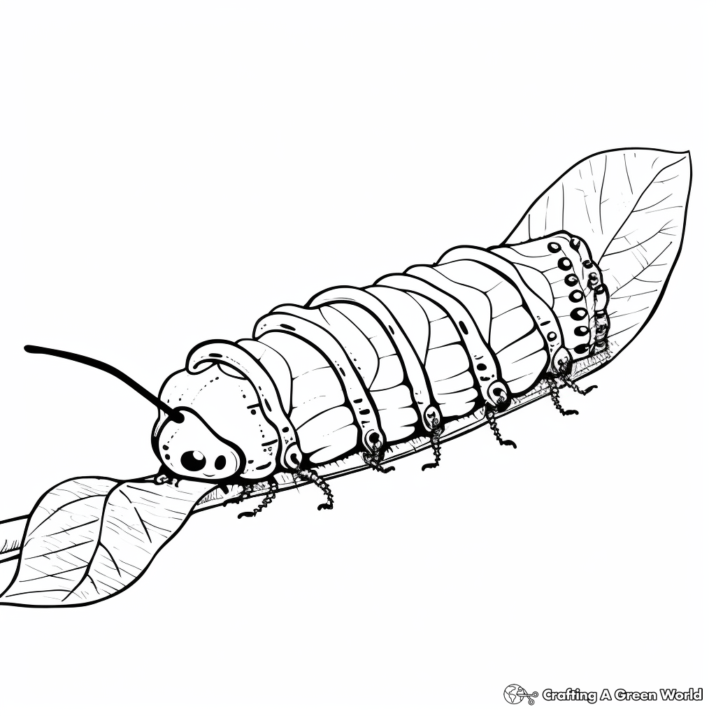 Monarch caterpillar coloring pages