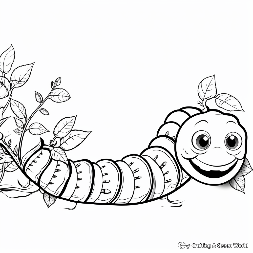 Monarch caterpillar coloring pages