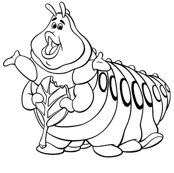 Fat caterpillar coloring page