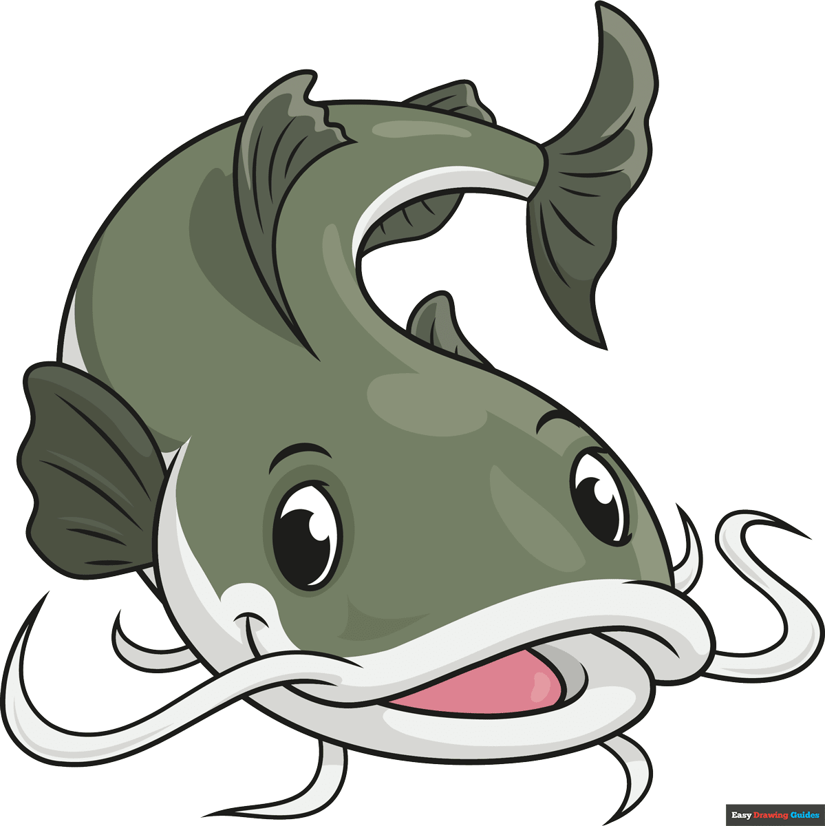 How to draw a catfish