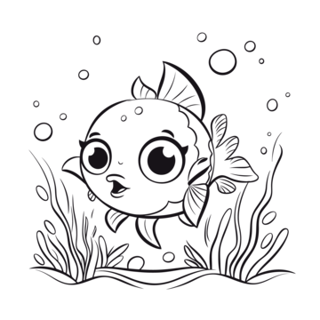 Fish colored drawing png vector psd and clipart with transparent background for free download