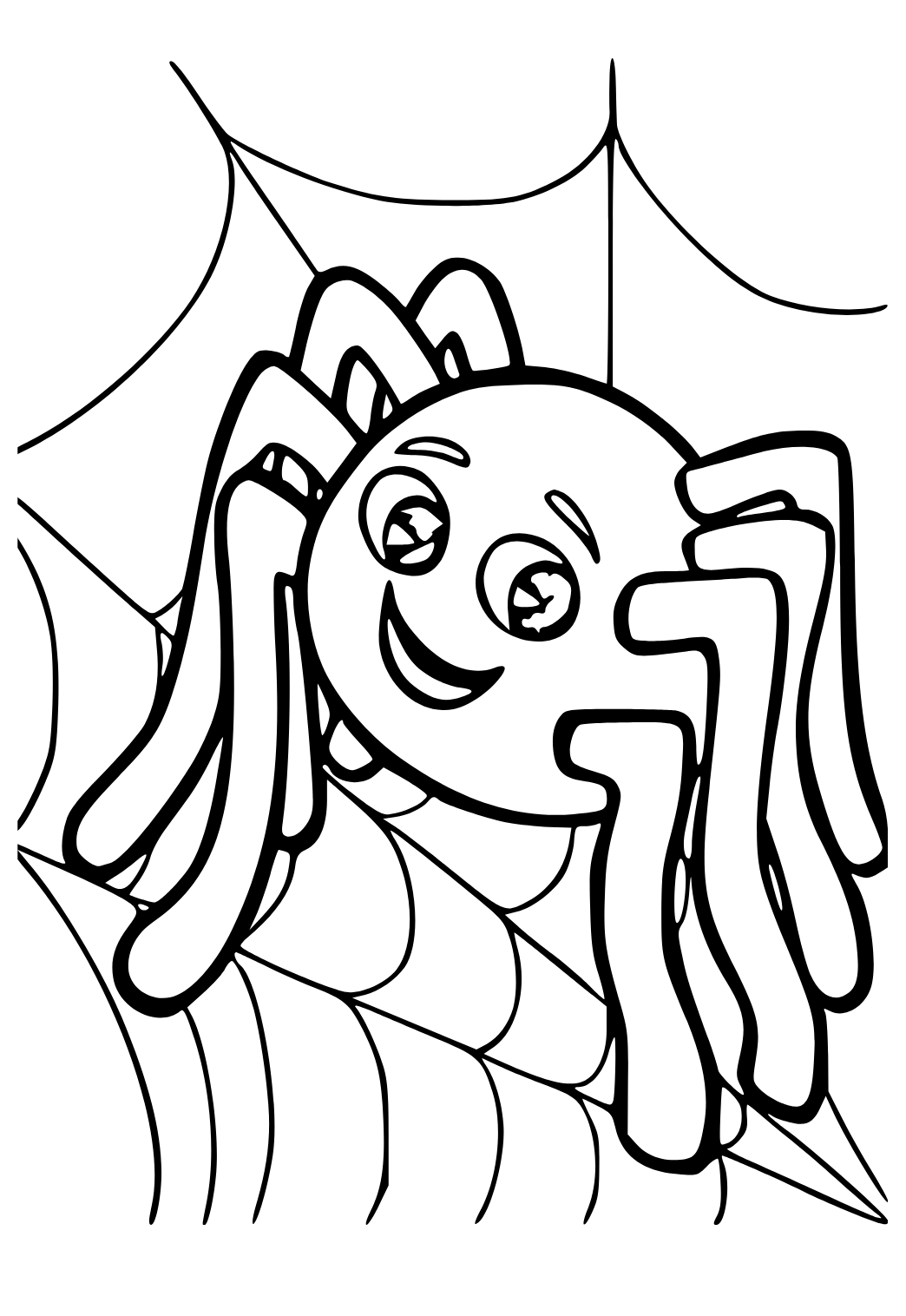 Free printable halloween spider coloring page sheet and picture for adults and kids girls and boys